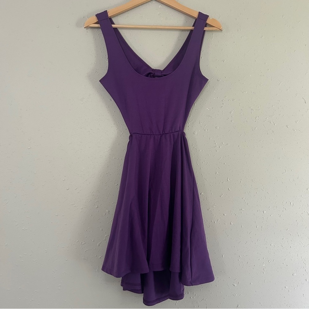🦋 Pins & Needles Purple High Low Dress Cut Out Back Urban Outfitters Casual XS